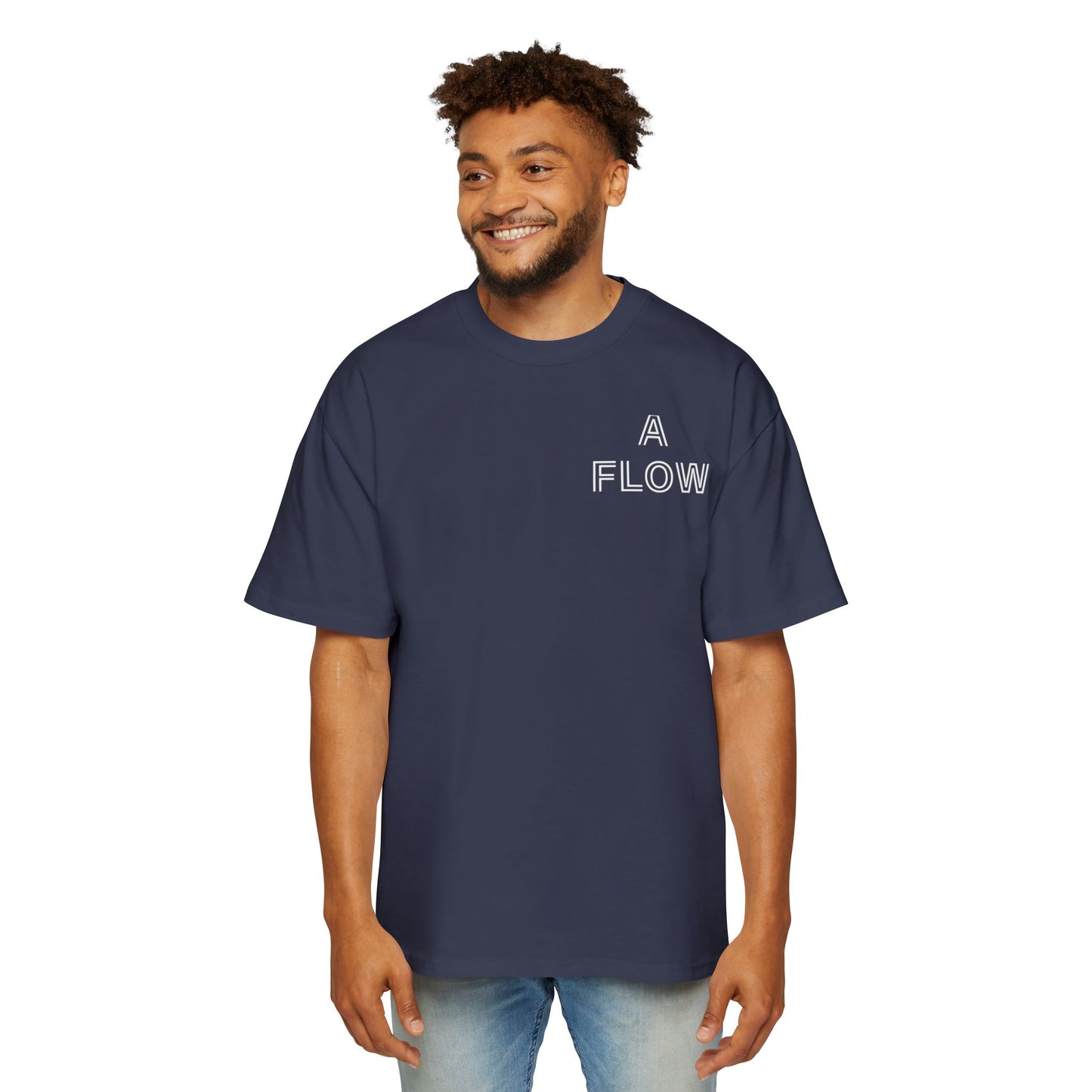 A FLOW T-Shirts midnight blauw dubbel